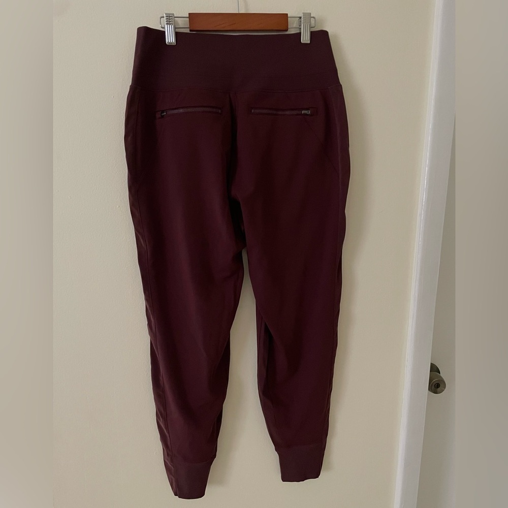 Like New Athleta Burgundy Track Pants - Picture 9 of 11